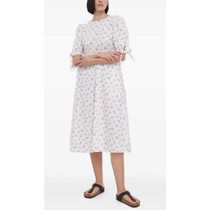 NWOT Barbour Short-Sleeve Floral Midi Garden Dress Women's Size 8US